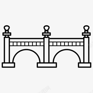 桥梁桥梁施工栏杆立柱图标图标
