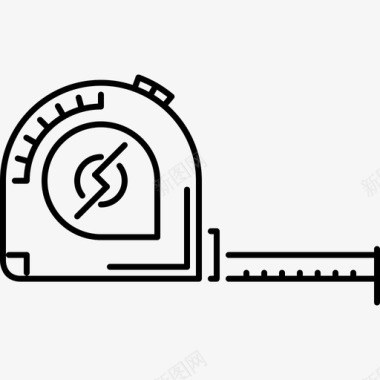 卷尺设计8号楼直线卷尺图标图标