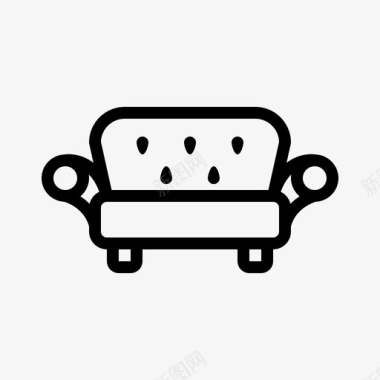 沙发舒适家庭图标图标