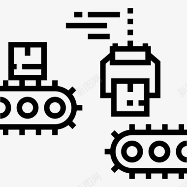工业产品工业33线性图标图标