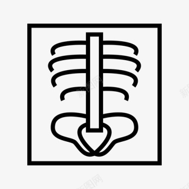 T骨放射学骨诊断图标图标