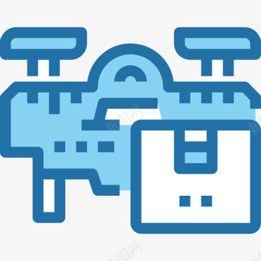 无人机无人机无人机技术4蓝色图标图标