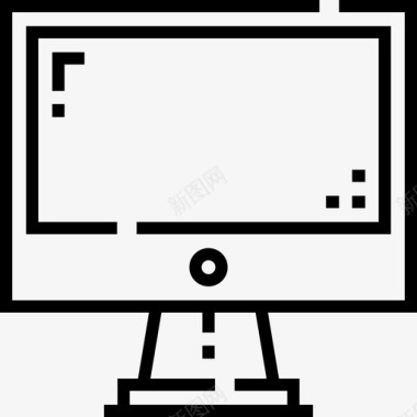 苹果显示器图标显示器计算机部件2线性图标图标