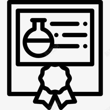 竞赛证书证书化学19线性图标图标