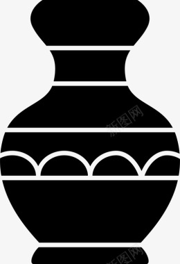 陶器罐子花瓶图标图标