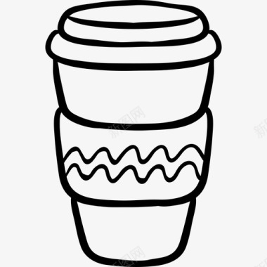 咖啡杯冬季8黑色图标图标