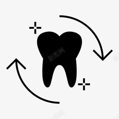 牙齿图标牙齿磨牙提神图标图标