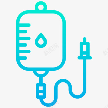 拿针头的医生输血4号医生铺梯度图标图标