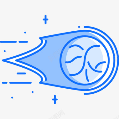 蓝色鼠标指针彗星万圣节61蓝色图标图标