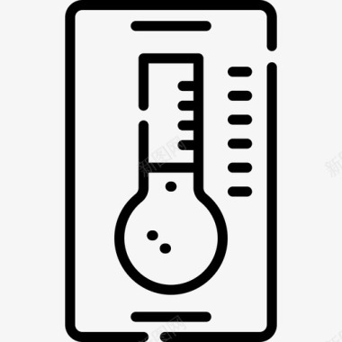 冬季运动滑雪温度计冬季运动12线性图标图标