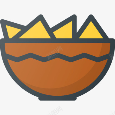 烤玉米玉米片文化社区线性颜色图标图标