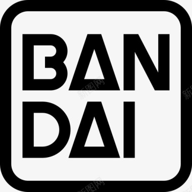 BandaiBandai视频游戏标志5线性图标图标