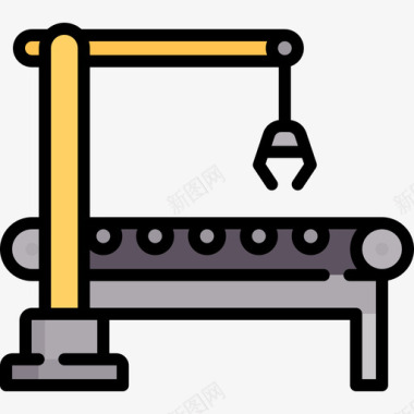 输送机工业31线性颜色图标图标