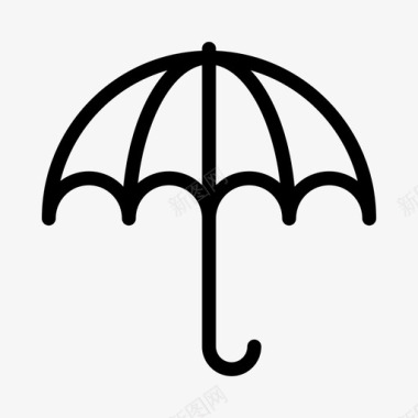 伞保护雨天图标图标