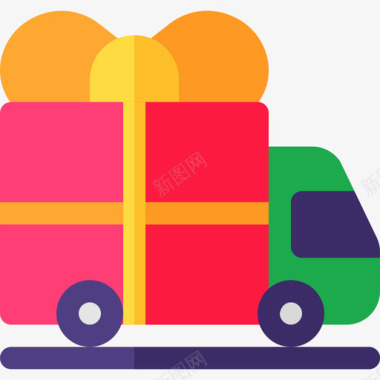 礼品卡车礼品平板图标图标