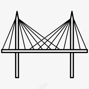 桥梁施工栏杆柱子图标图标