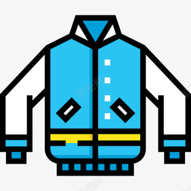 夹克夹克冬装2线性颜色图标图标