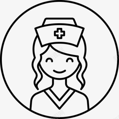 女孩化身护士图标图标
