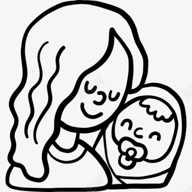 母亲节母亲节11黑色图标图标