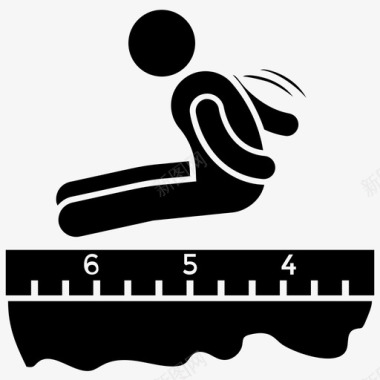 蹦床跳跃奥运会比赛图标图标