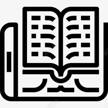 电子书教育与学习5线性图标图标