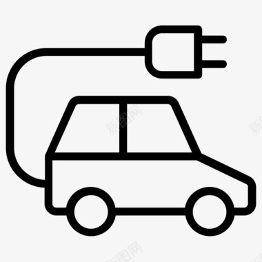 电动汽车混合动力汽车插电式混合动力汽车图标图标