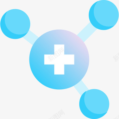 分子药学4蓝色图标图标