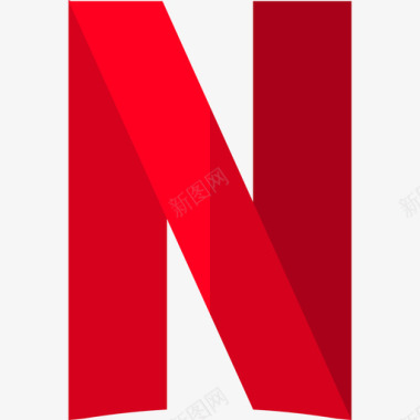 平面图标Netflix电影和电视标识平面图标图标