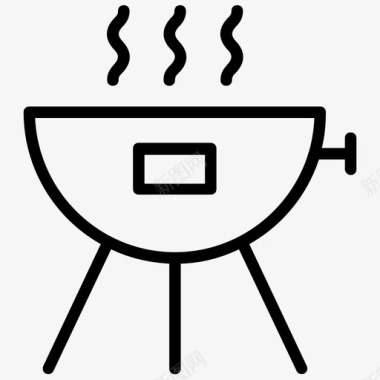 烧烤架木炭烤架煤气烤架图标图标