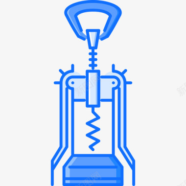 开瓶开瓶器棒18蓝色图标图标