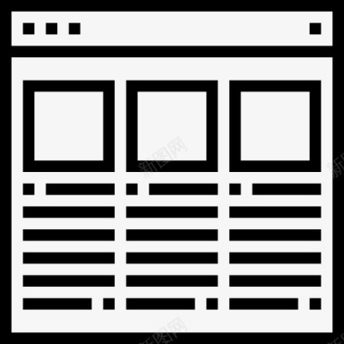 优秀网站浏览器网站和用户界面线性图标图标