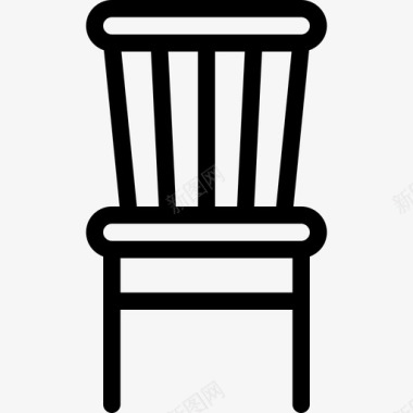 椅子复古7直线型图标图标