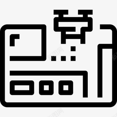 种植技术3图标无人机无人机技术3线性图标图标