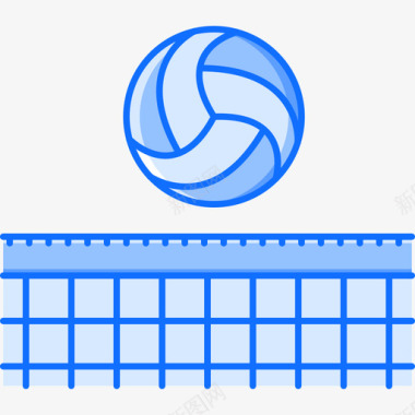 排球运动器材7蓝色图标图标