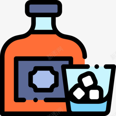 原色威士忌14号酒吧原色图标图标
