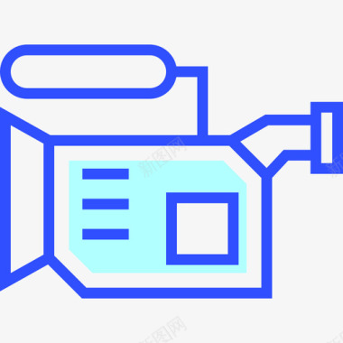 我猜电影图标摄像机电影视频线性彩色图标图标