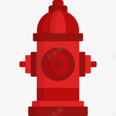 消防栓美国5号扁平图标图标