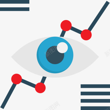 图标眼睛观察眼睛商业图表平面图图标图标