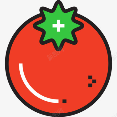 健康图标番茄健康食品10原色图标图标