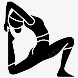 矢量鸽子标识瑜伽姿势体式健身图标高清图片