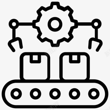 裤袜包装生产线输送带制造图标图标