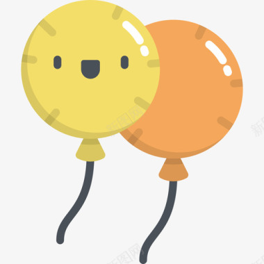 气球气球新年4平的图标图标