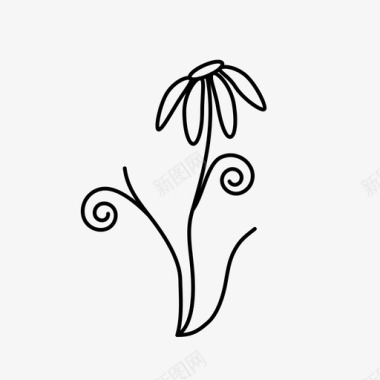 花洋甘菊植物图标图标