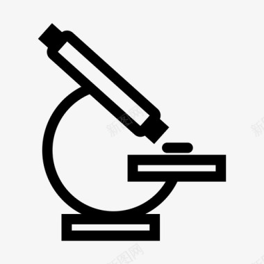 矢量医院显微镜标显微镜研究科学图标图标