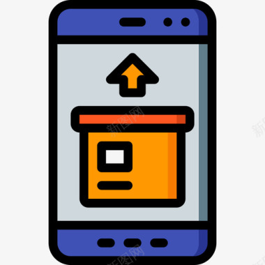 短信手机icon智能手机物流16线性颜色图标图标