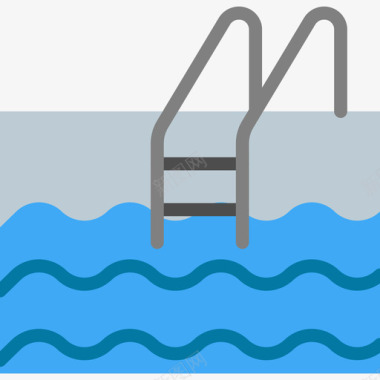 泳池矢量图游泳池81号酒店公寓图标图标
