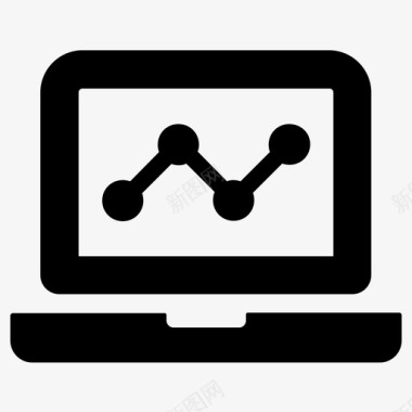 电脑笔记本图报告分析业务分析图标图标