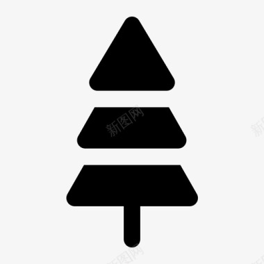 圣诞树装饰品冬季图标图标
