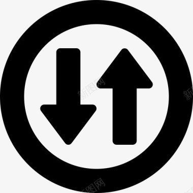 双向交通路标2填充图标图标