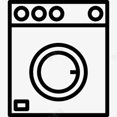洗衣机家具70线性图标图标